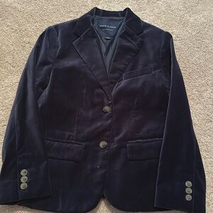Janie and Jack Boys Blue Velvet Blazer Like New Size 7